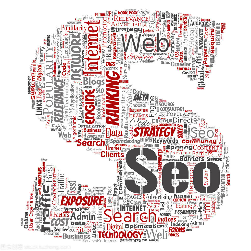 概念搜索結果引擎優化排名 seo 字母字體 S 在線互聯網文字云文本孤立的背景。營銷策略網頁內容相關網絡概念